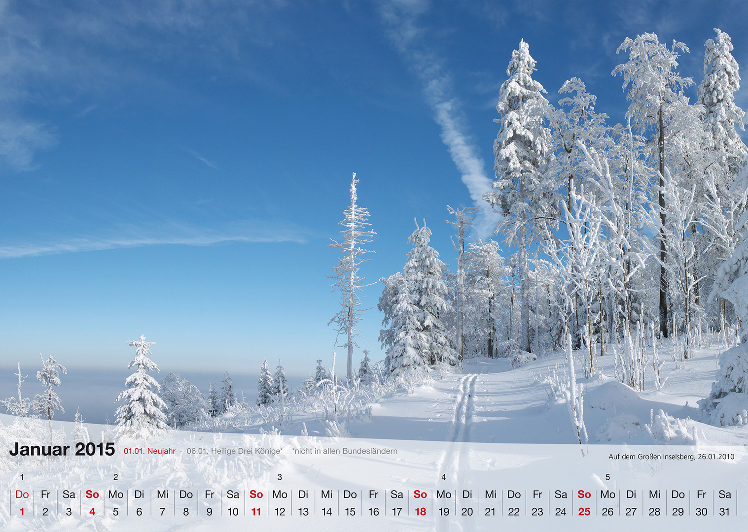 Mein Fotokalender THÜRINGER LANDSCHAFTEN 2015. Januar