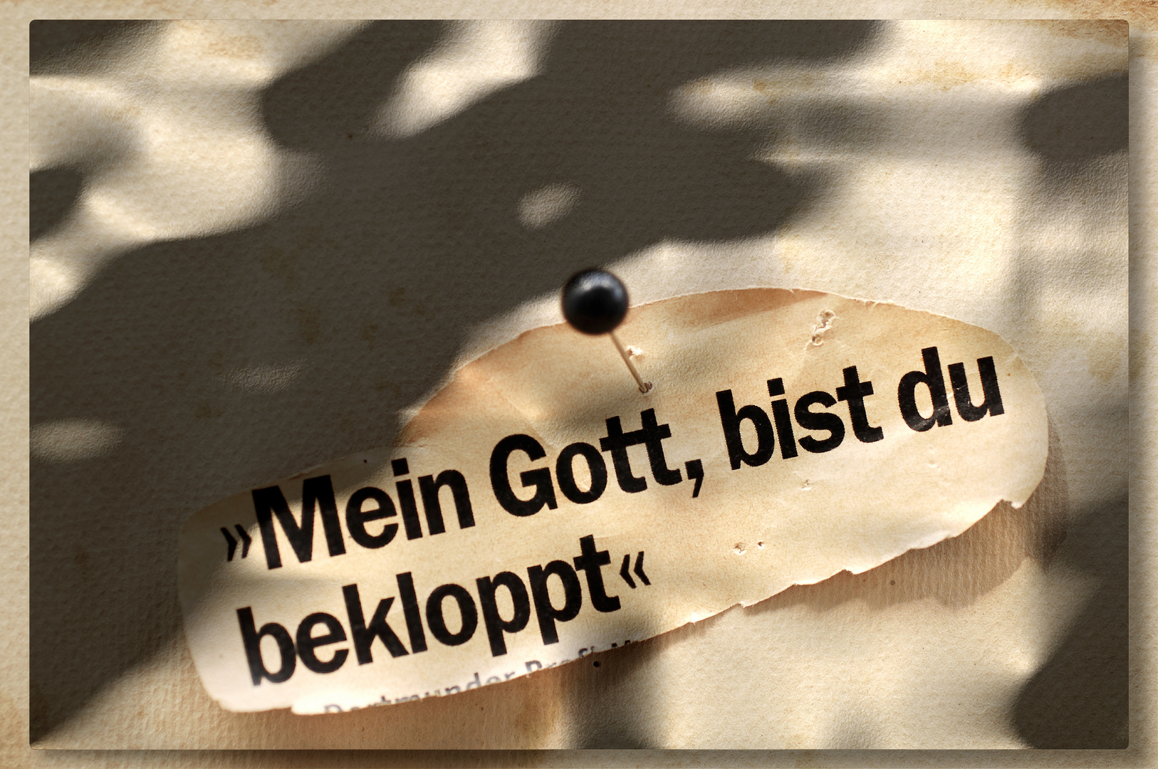 Mein Gott, bist du bekloppt