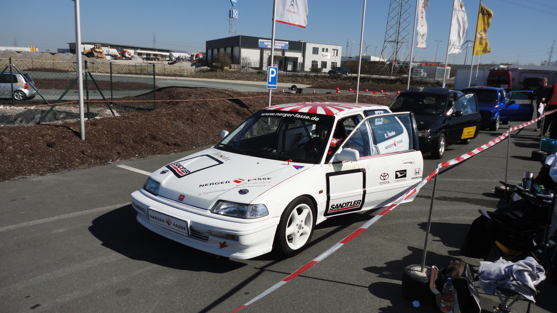 Mein Honda Civic R beim Clubslalom