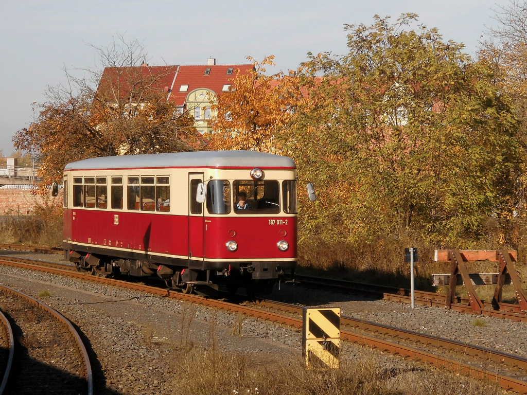 Mein HSB Lieblingstriebwagen im Goldenen Herbst.