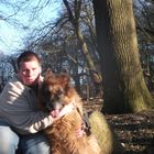 Mein Johnny und ich im Park von Drosedow, bei Loitz am 12.03.2014