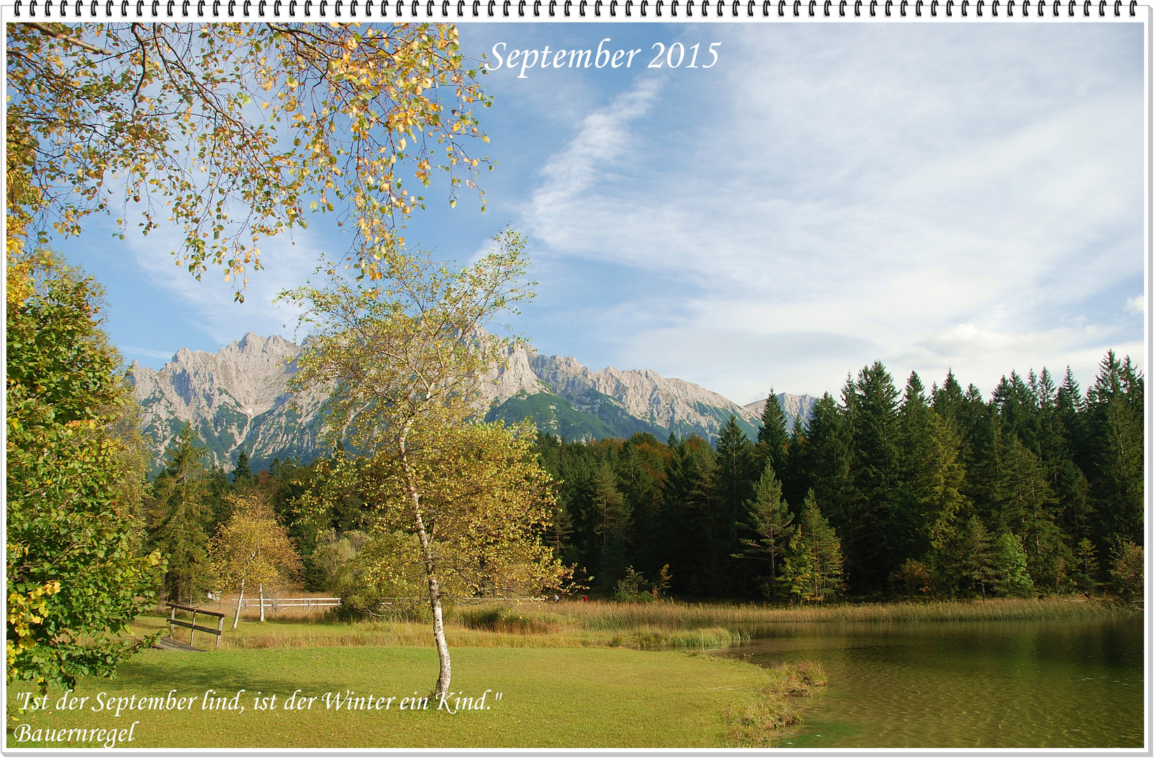mein Kalenderblatt: September 2015