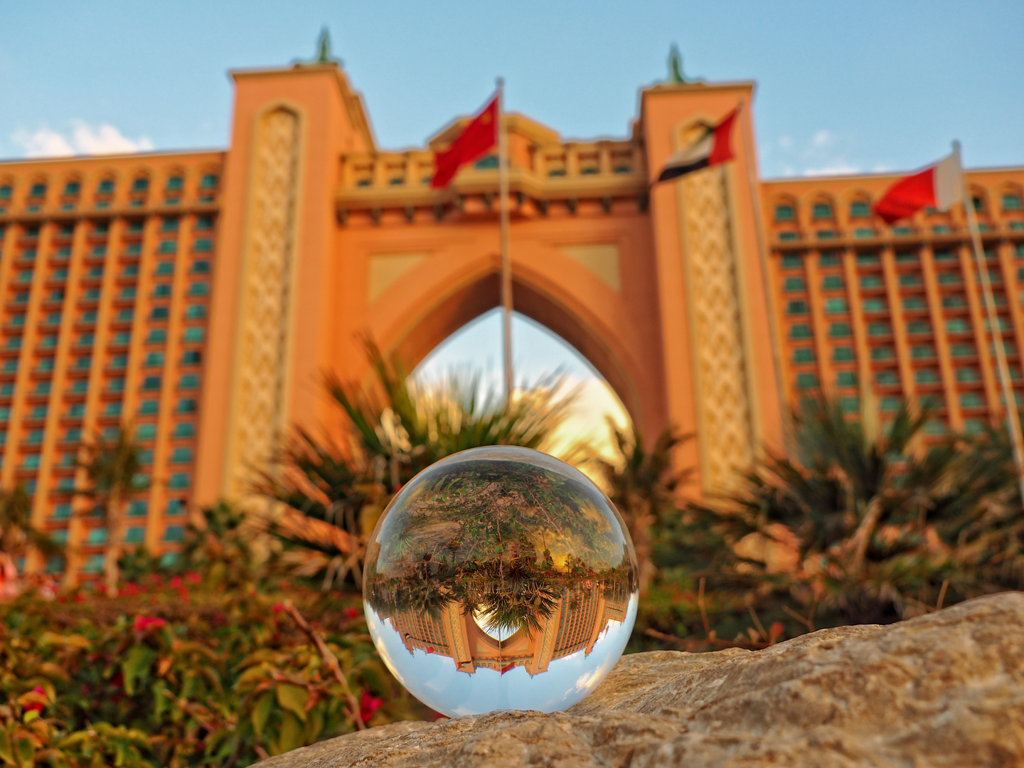 Mein neues Spielzeug...Kugelfotografie vor dem Atlantis Hotel in Dubai