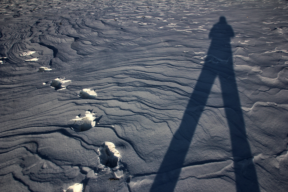 mein Schatten in der Winterlandschaft