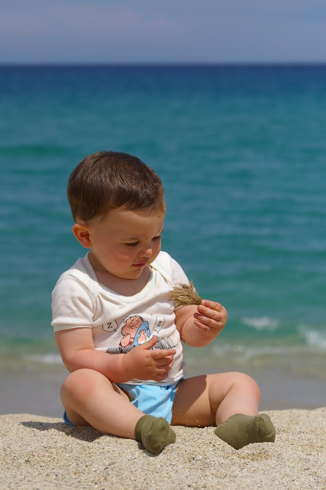 Mein Sohn, das Meer und der Strand