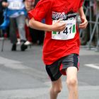 mein Sohn nach 10 km