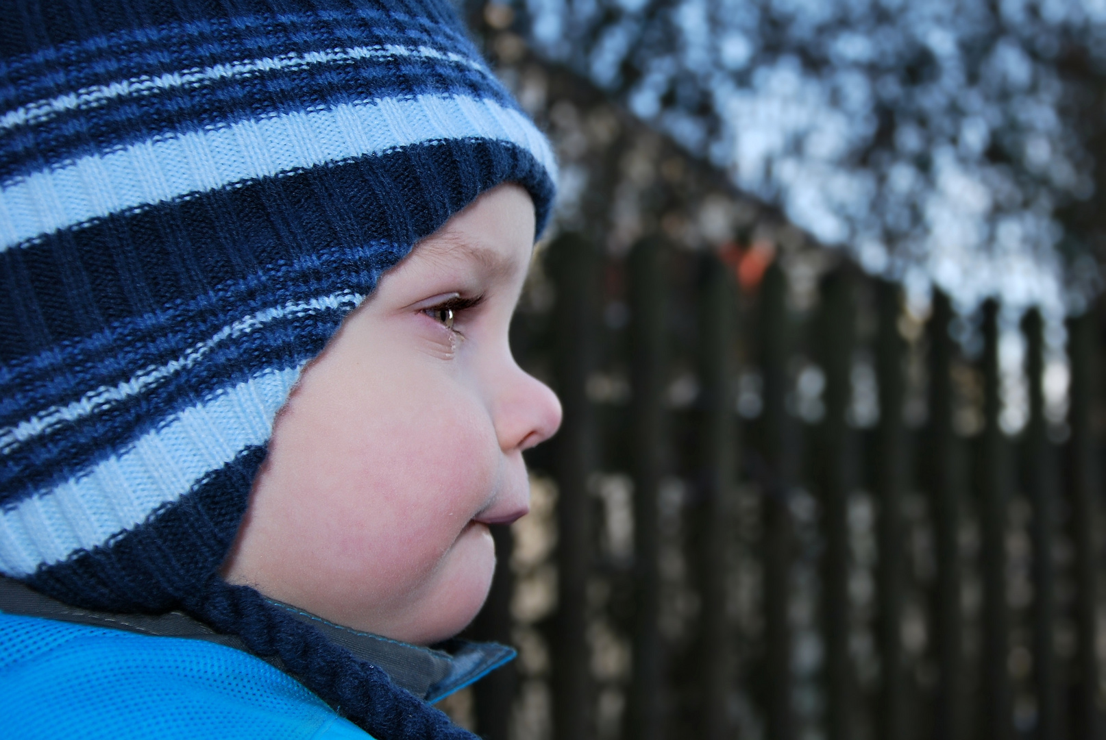 Mein Sohn wie immer nachdenklich