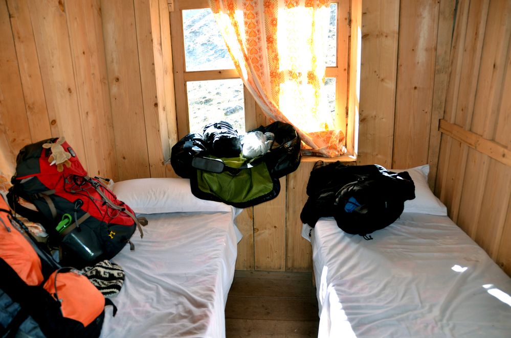 Mein Zimmer in Bhimtang auf 3700 m Höhe