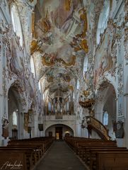 mein"Blick zur Orgel" in der Klosterkirche Mariä Geburt (Rottenbuch)