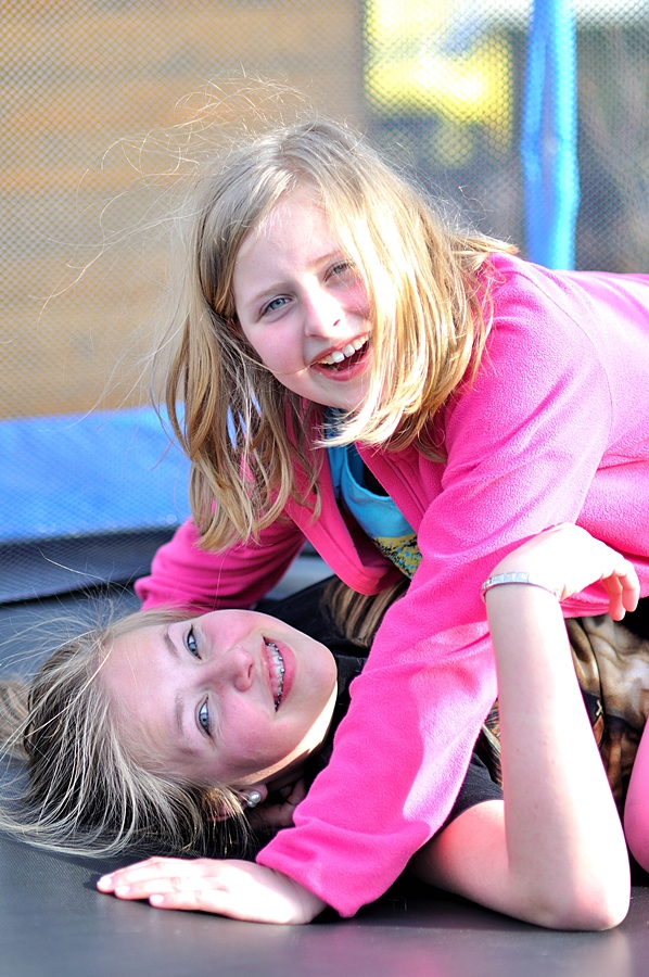 Meine Beiden auf dem Trampolin....