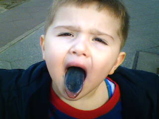 Meine blaue Zunge