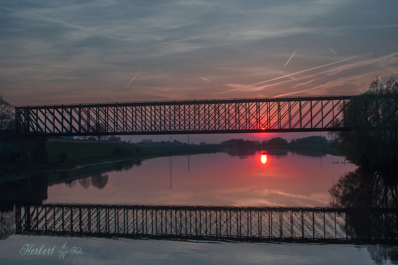 "Meine Brücke" im Abendlicht