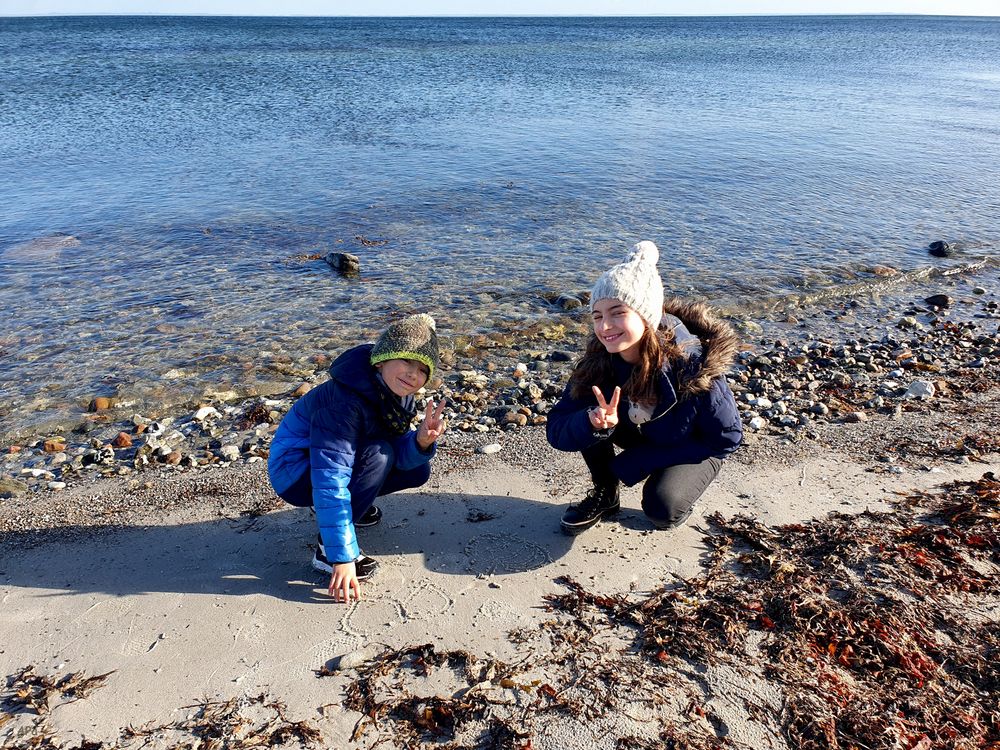 Meine Enkelkinder am Strand**