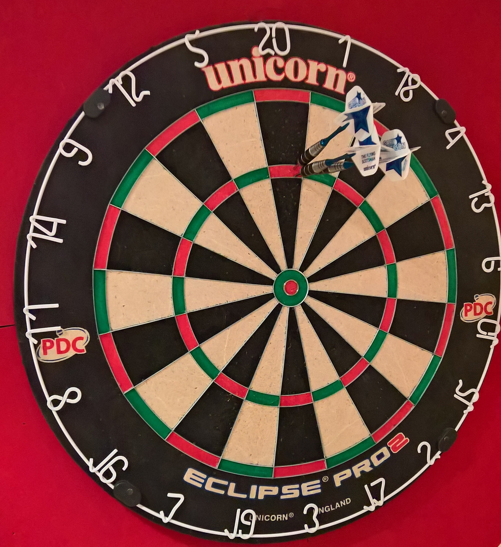 Meine erste 180 im Steel-Darts