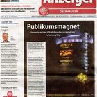 Meine erste Titelseite. 100.000 Haushalte, 213.000 Leser.