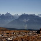 Meine Frau genießt den Tiefblick von Pfannhorn 2663 m hoch, einen tollen Blick hat man von da...