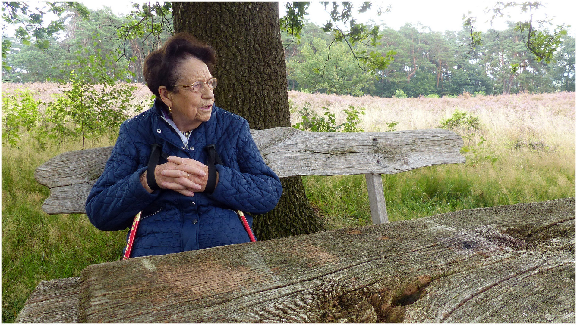 Meine Frau undi ch in der Heide....