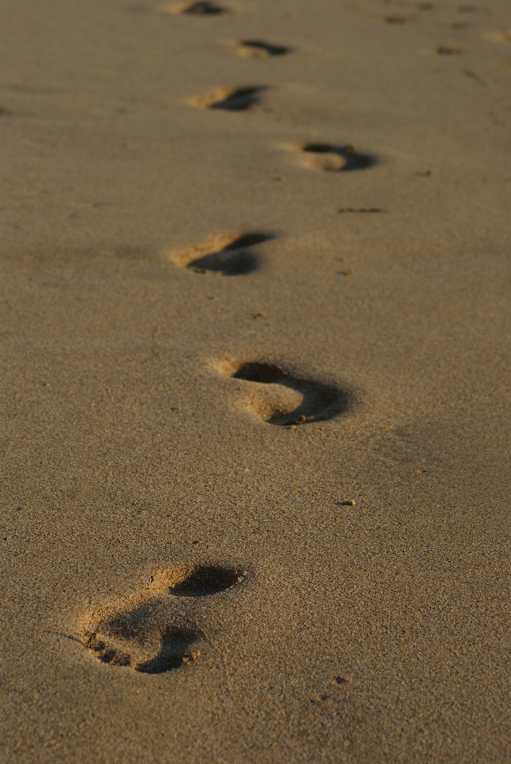 Meine Fußabdrücke am Strand