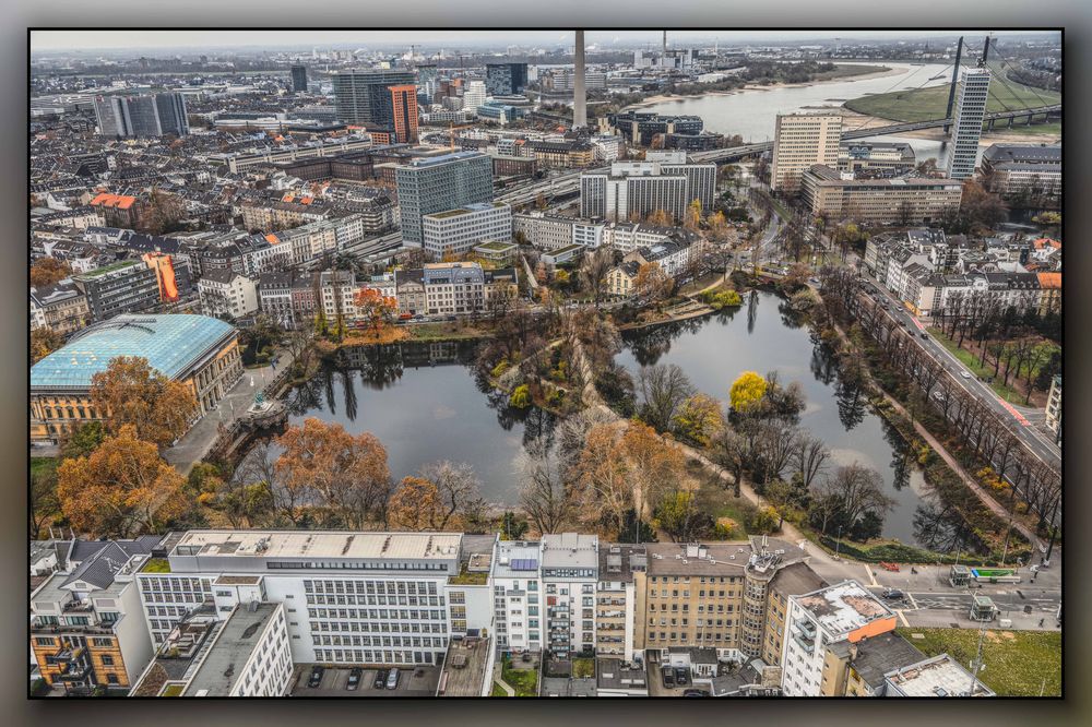 Meine Heimatstadt Düsseldorf. Kaiserteich und Schwanenspiegel.