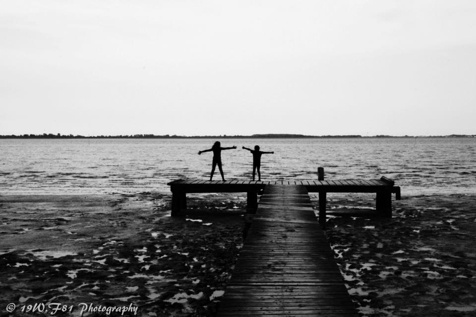 Meine Nichte und Mein Sohn - Steg / Dangast