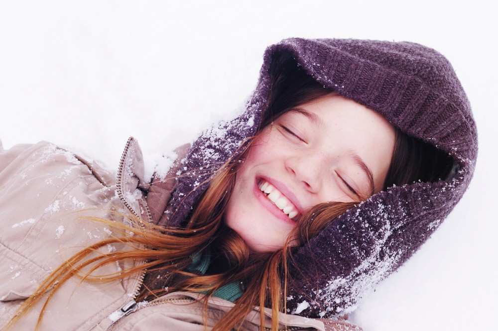 Meine Schwester im Schnee