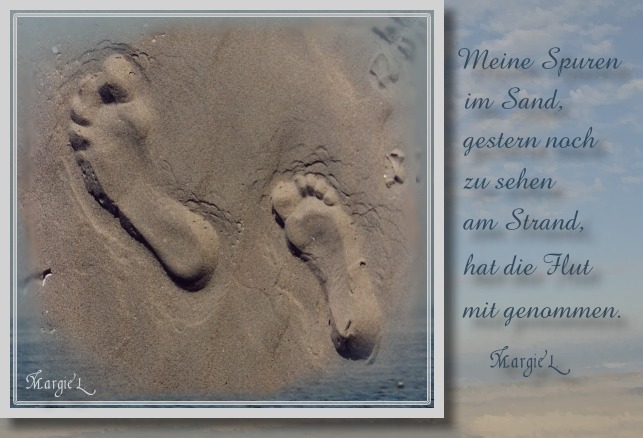 Meine Spuren im Sand