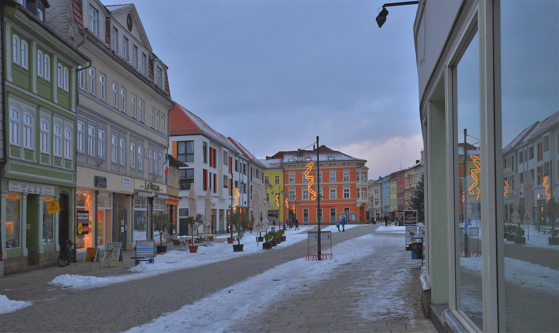 Meiningen, Blick zum Markt (Meiningen, vista a la plaza mayor)