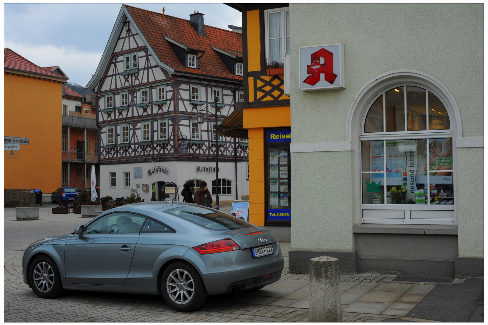 Meiningen, en la plaza mayor (Meiningen, am Marktplatz)