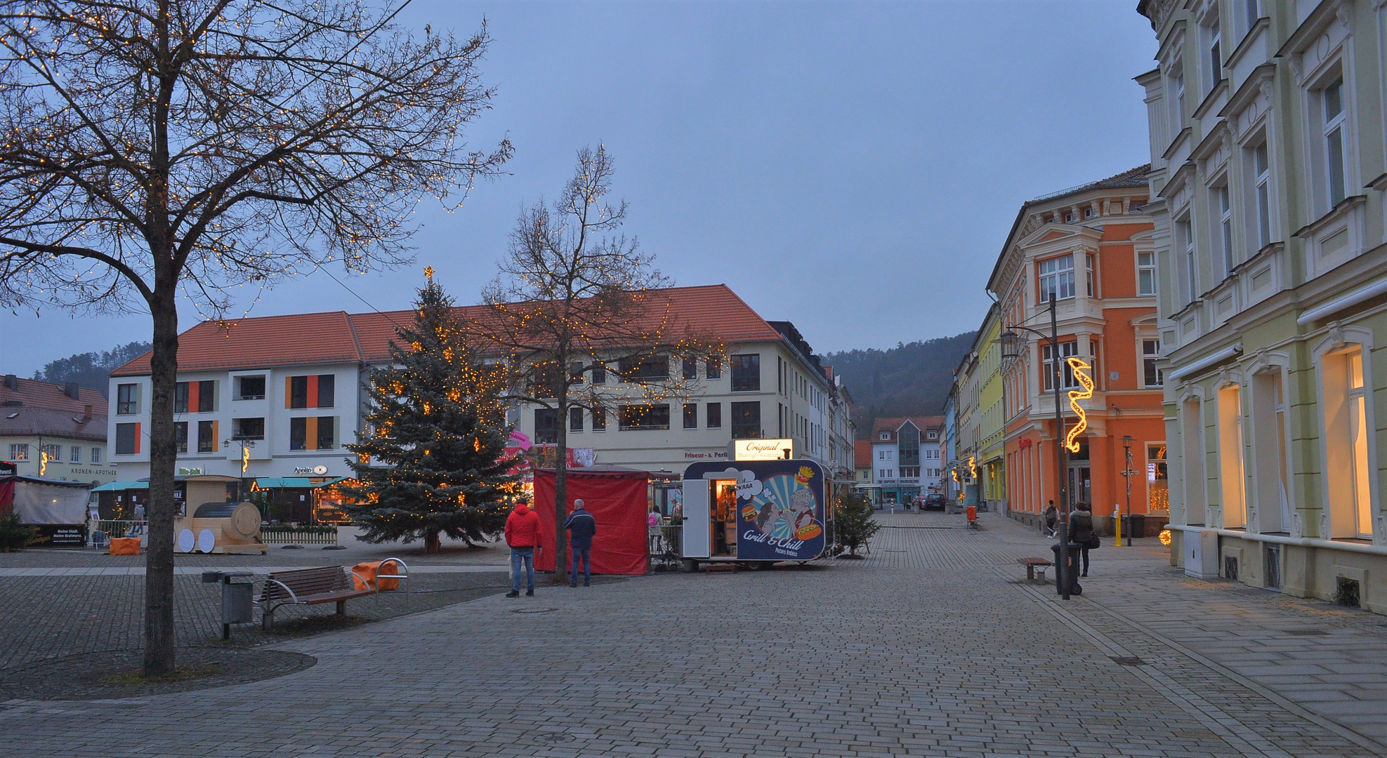 Meiningen, kein Weihnachtsmarkt (Meiningen, ningún mercado navideño)