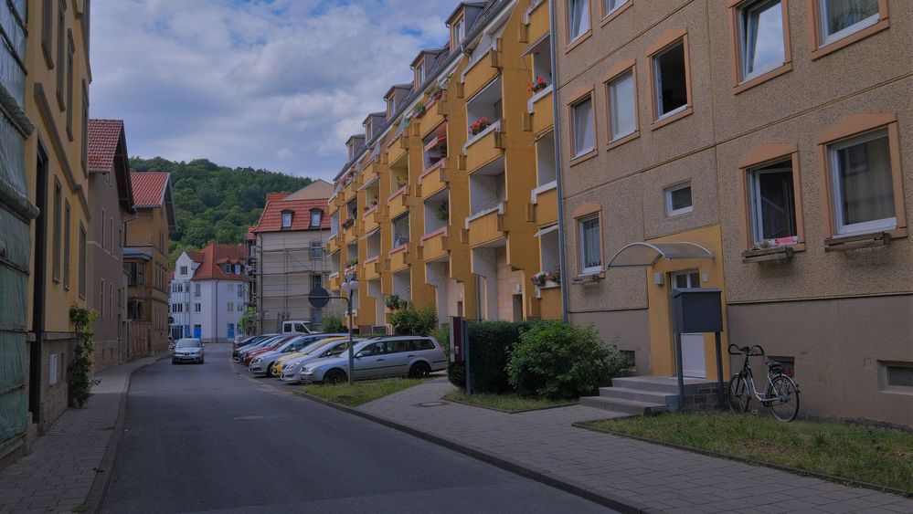 Meiningen, moderne Häuser (Meiningen, casas modernas)