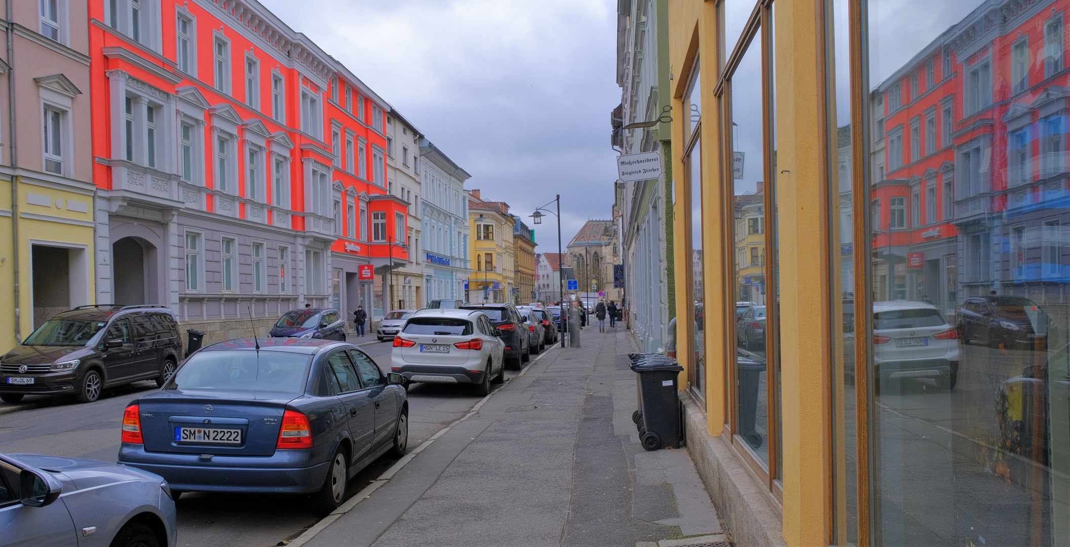 Meiningen, Straße zum Markt (Meiningen, calle a la plaza mayor)