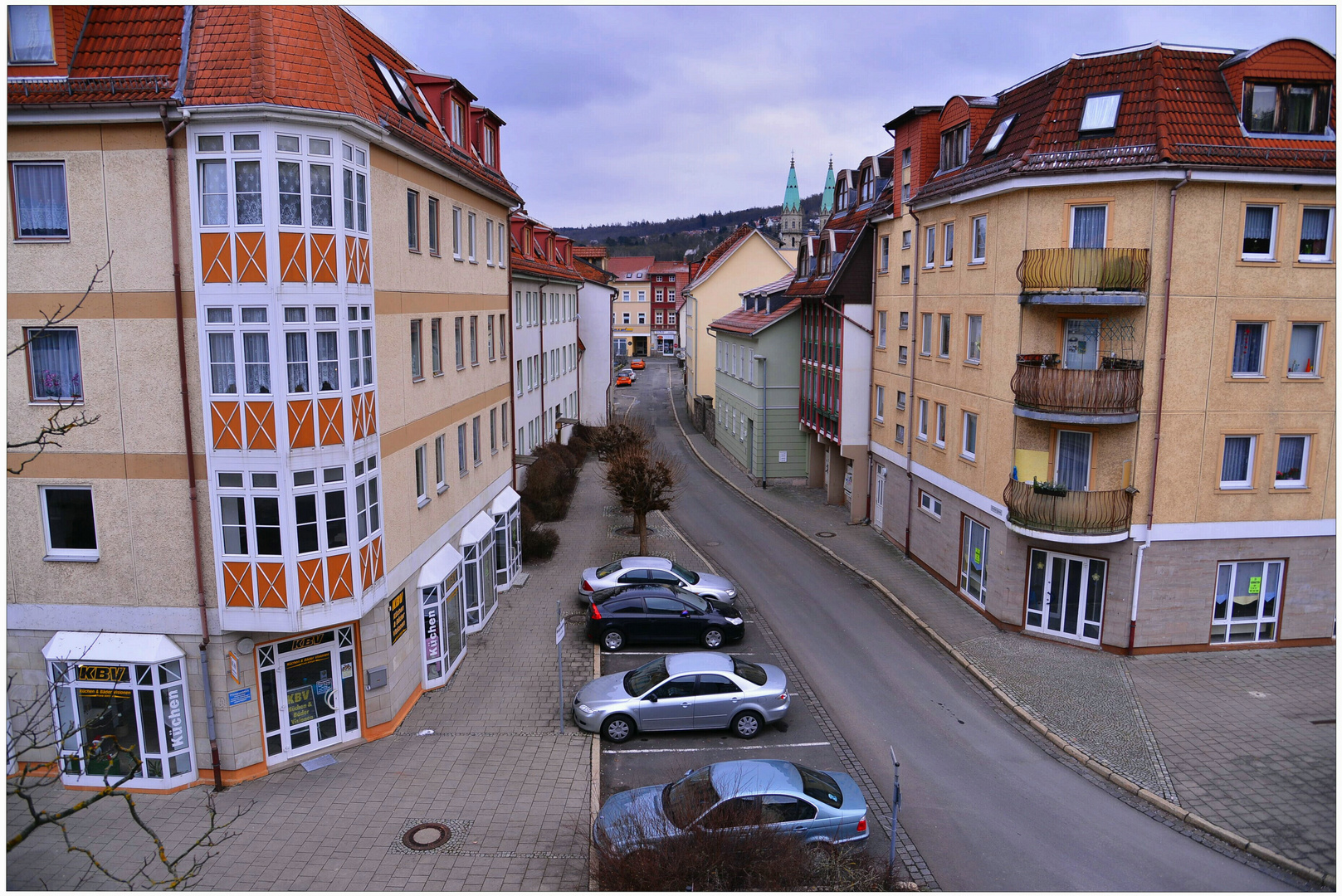 Meiningen, vista del balcón del nuevo piso de mi hija