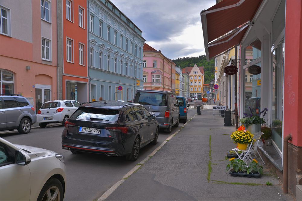 Meininger Straße, schöne farbige Häuser