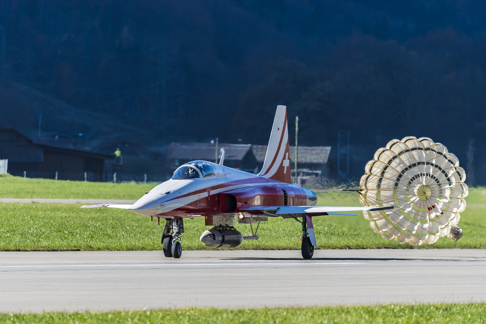 Meiringen, Air Base, Landung, Patrouille Suisse, F-5E Tiger II