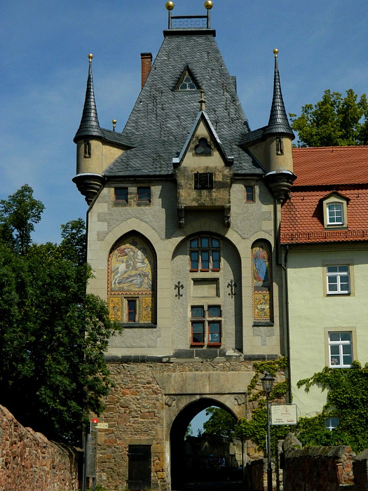 Meissen: il portale di accesso all' area del Duomo e del castello di Albrechtsburg