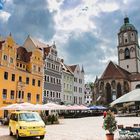 Meißen Marktplatz mit der Frauenkirche