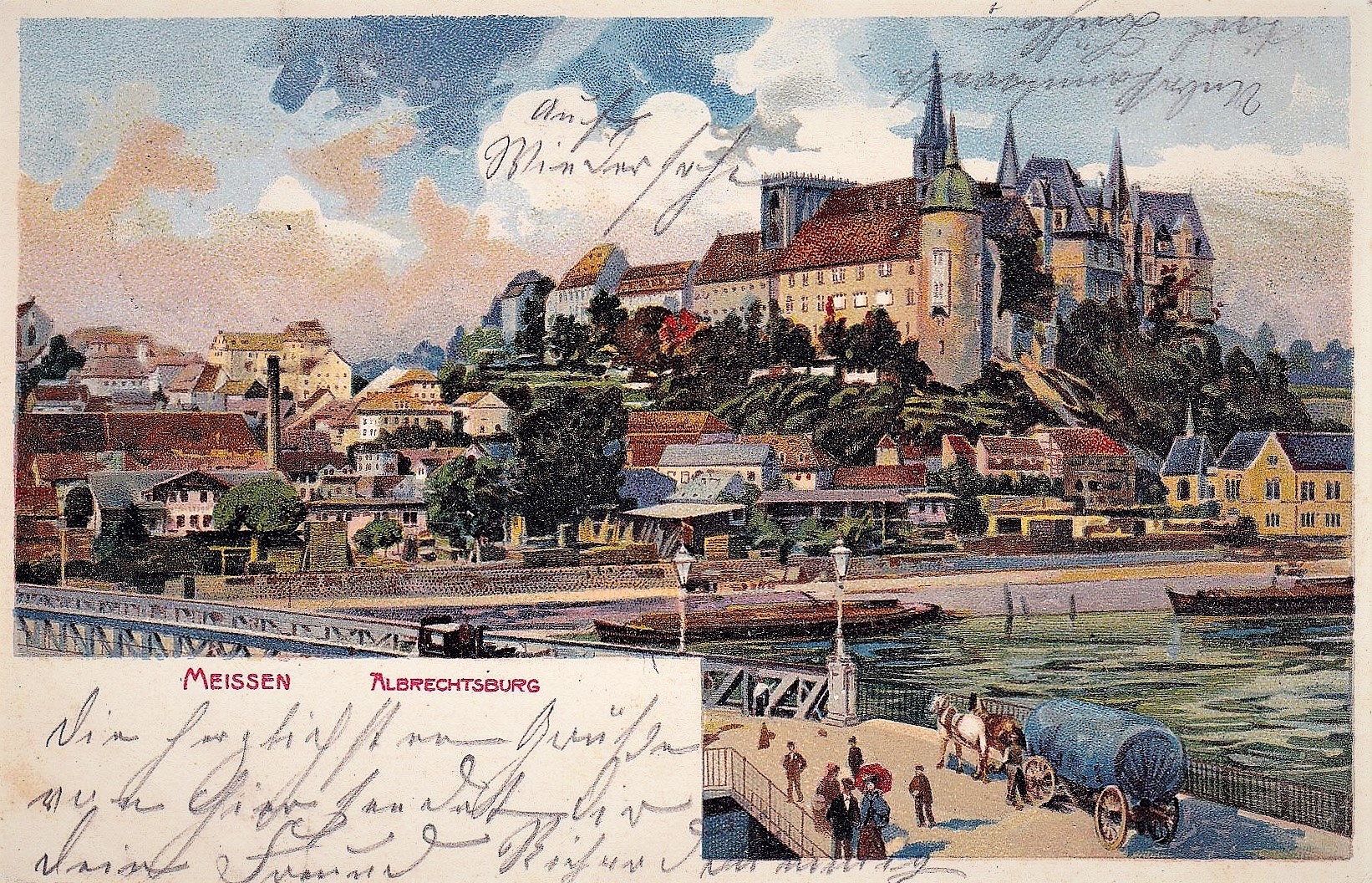 Meißen um 1898 Postkartenscan
