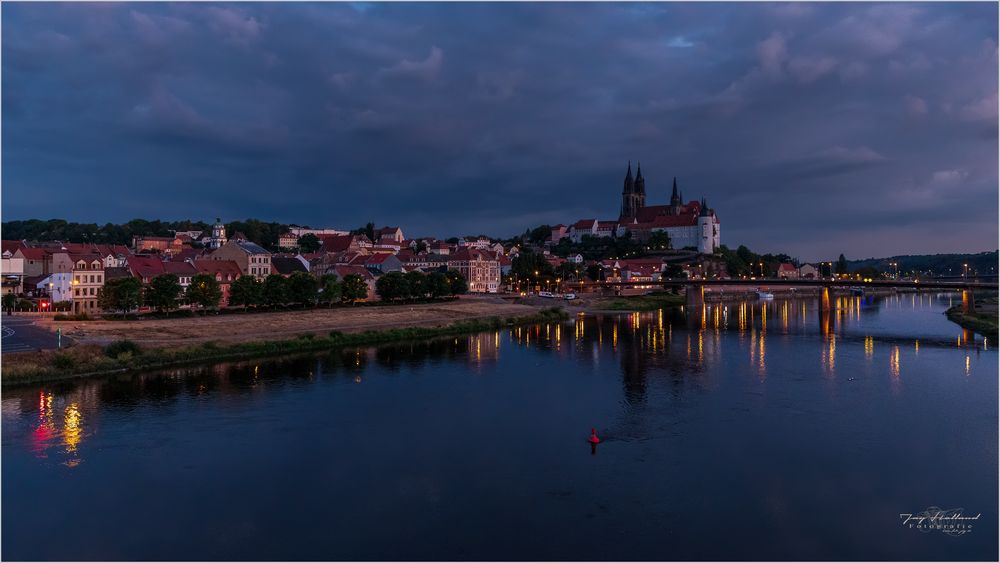 Meißen zur blauen Stunde am Morgen