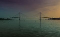 Mekong, Brücke im Sonnenaufgang