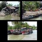 Mekong Delta - Holztransport auf dem Fluss