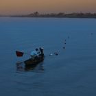 Mekong, Fischer im Sonnenaufgang