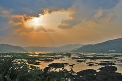 Mekong river during sunset