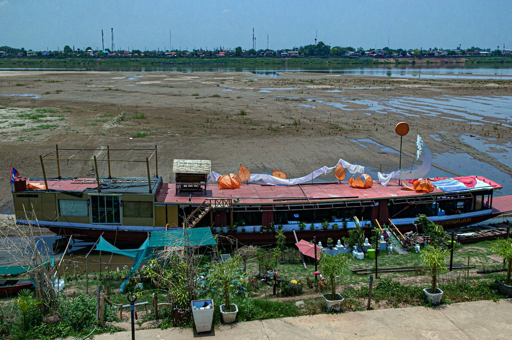 Mekong river during the dry season