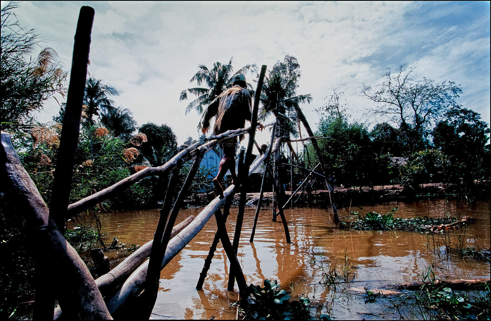 Mekongdelta: Affenbrücke