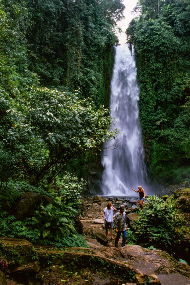 Melanting waterfall scenery photo & image | asia, indonesia, southeast