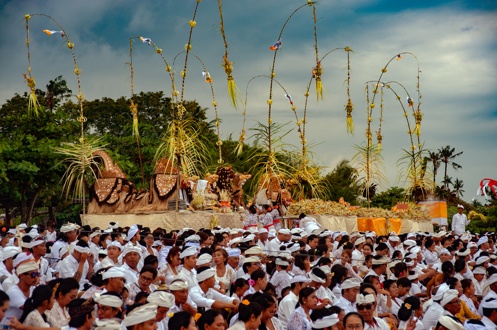 Melasti ritual at Sanur beach