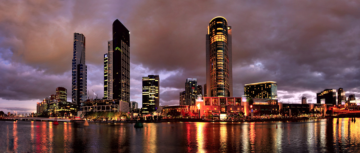 Melbourne at night