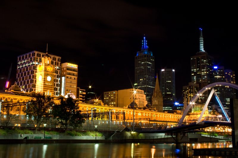 Melbourne at night