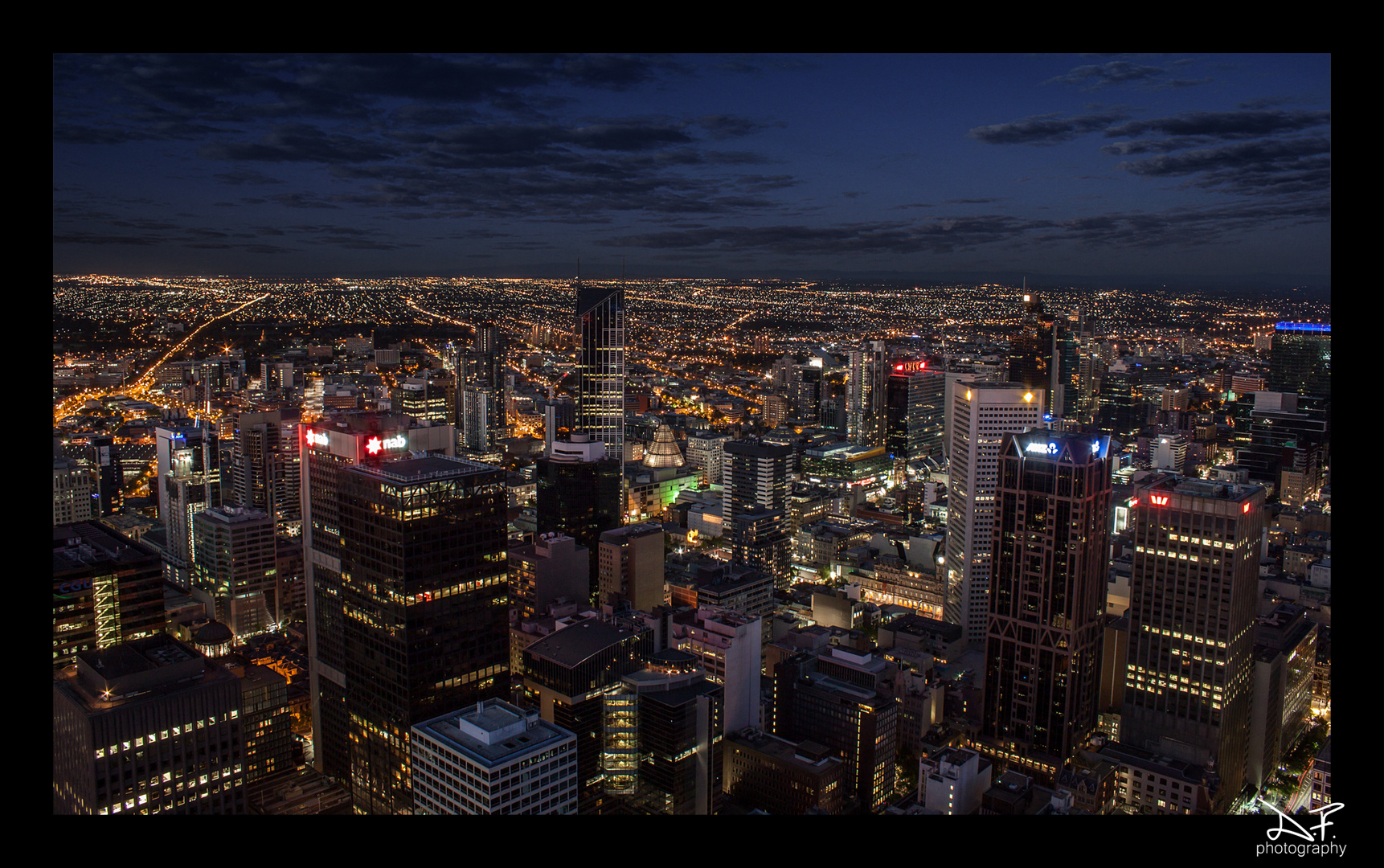 Melbourne at night