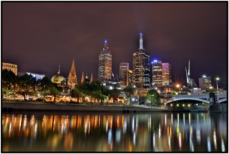 Melbourne bei Nacht